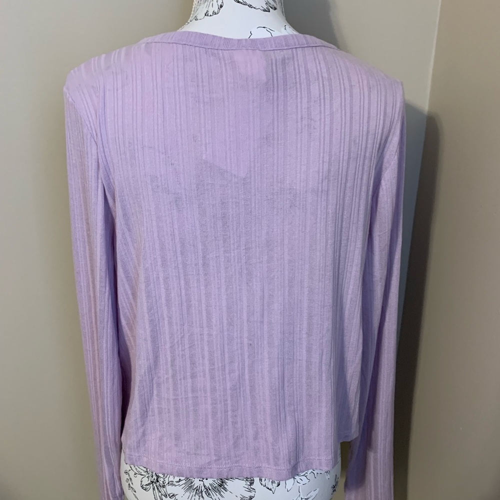 H&M Lilac Ribbed Cardigan - Picture 4 of 4